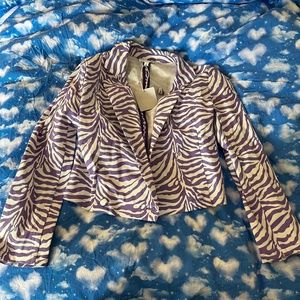 Purple tiger striped jacket